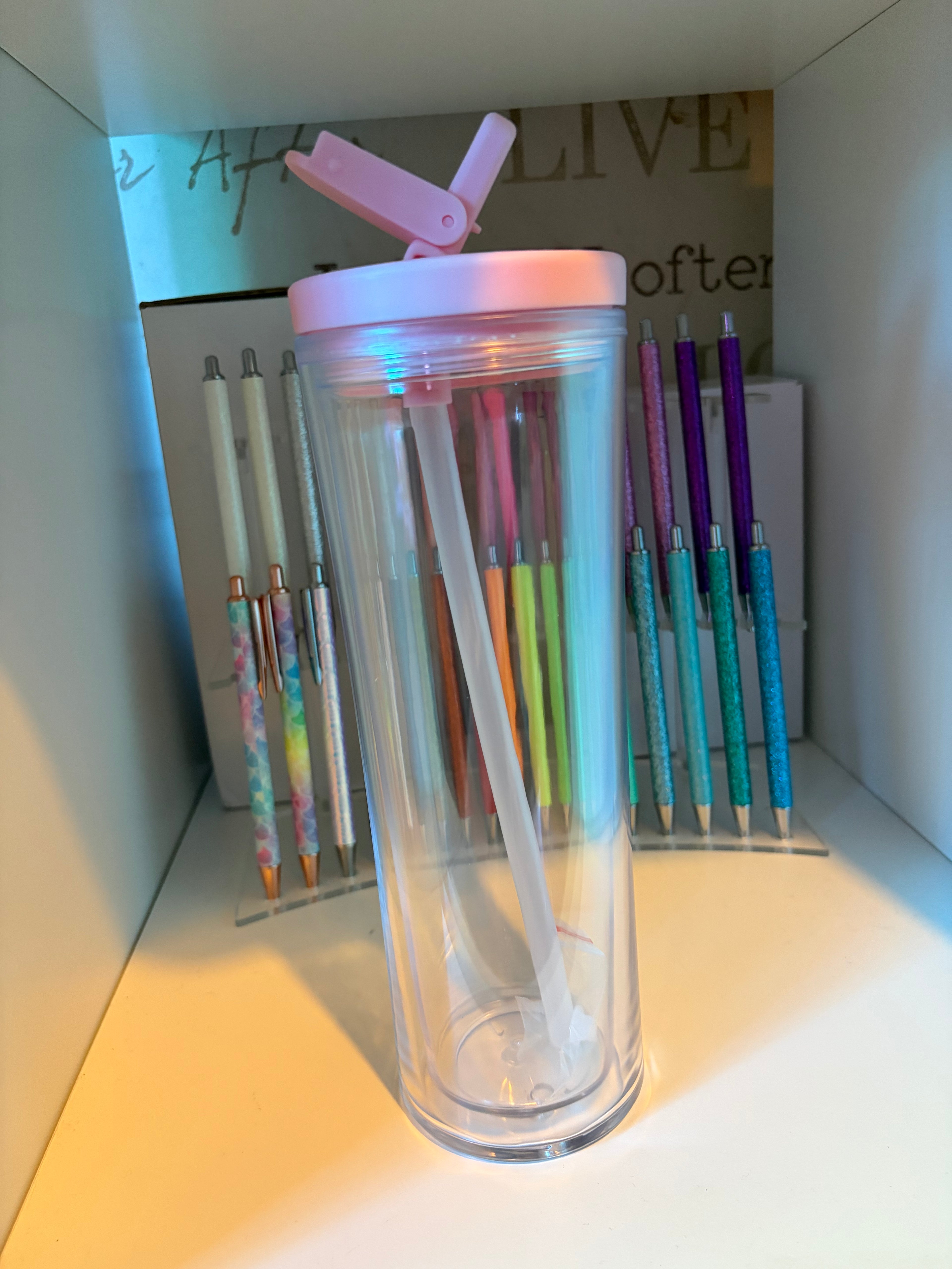 20oz snowglobe gym tumbler