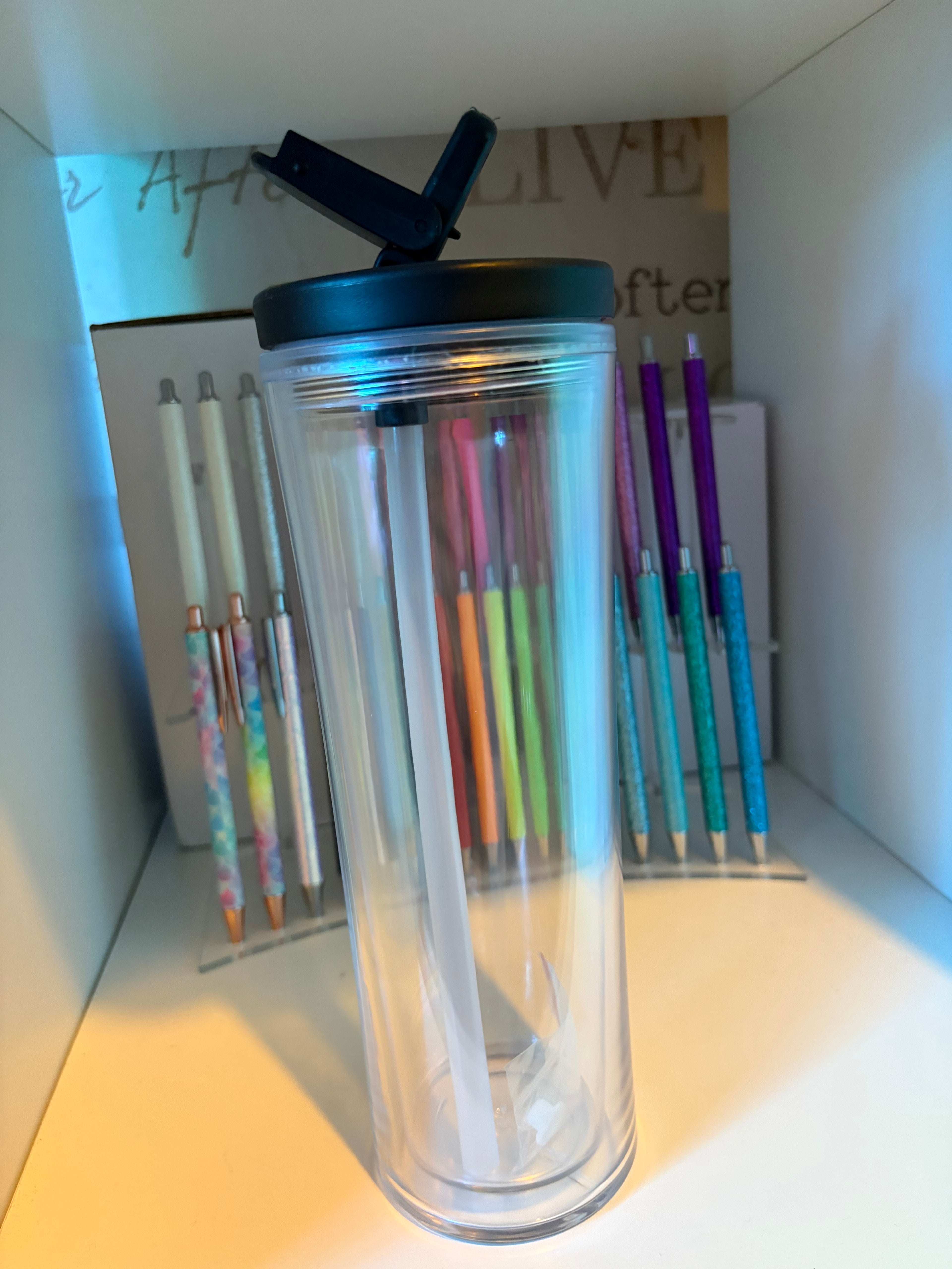 20oz snowglobe gym tumbler