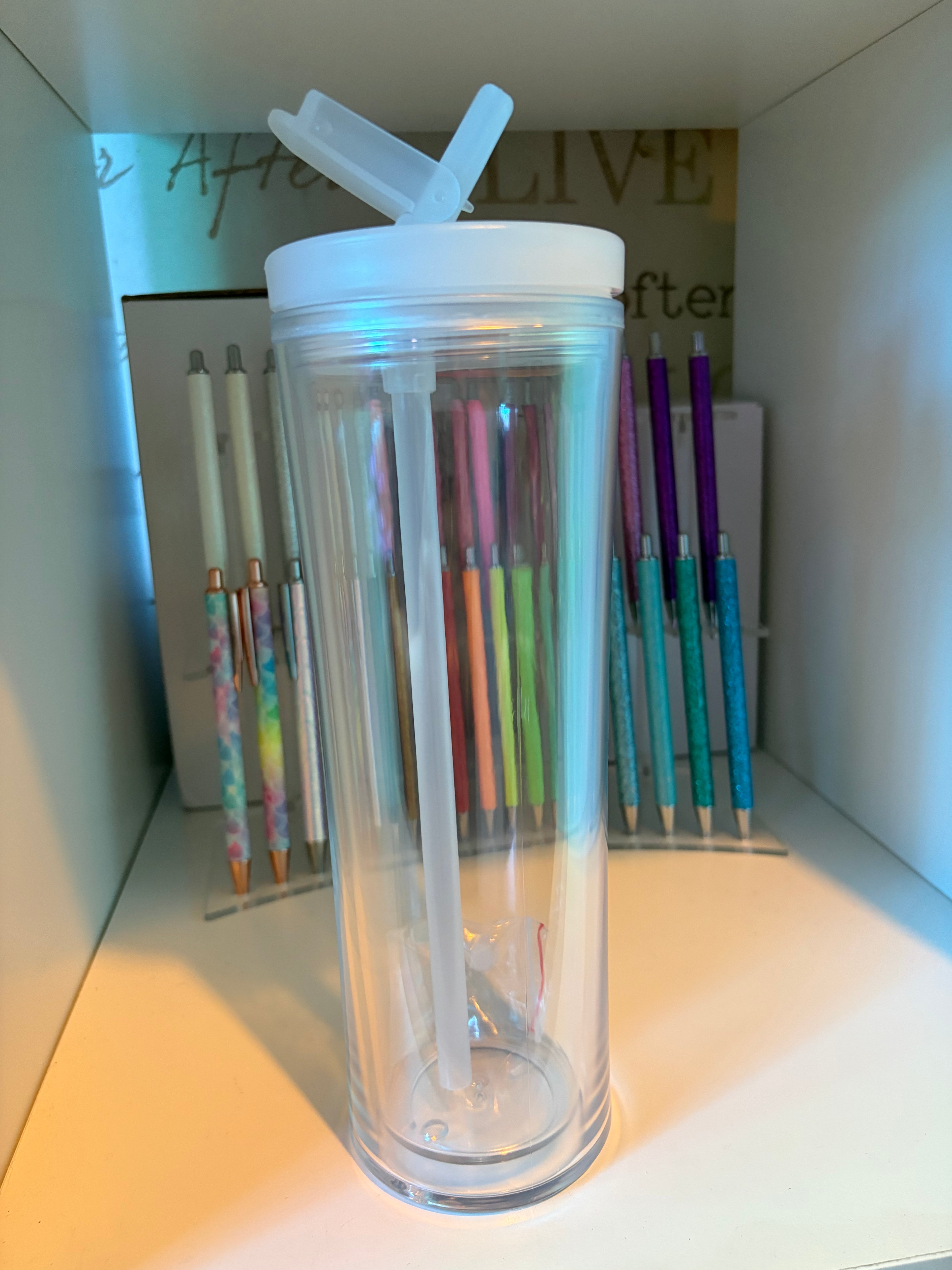 20oz snowglobe gym tumbler