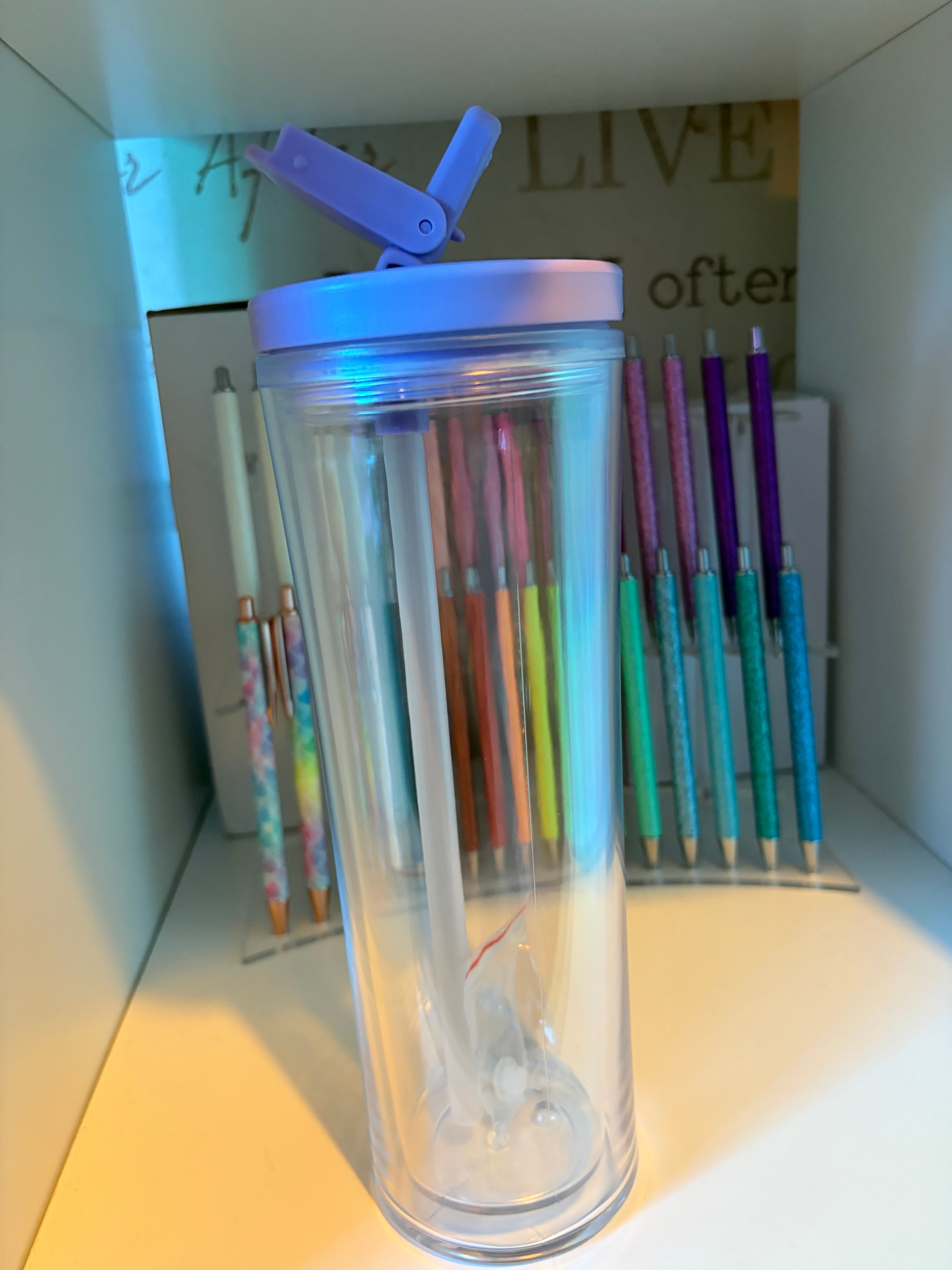 20oz snowglobe gym tumbler